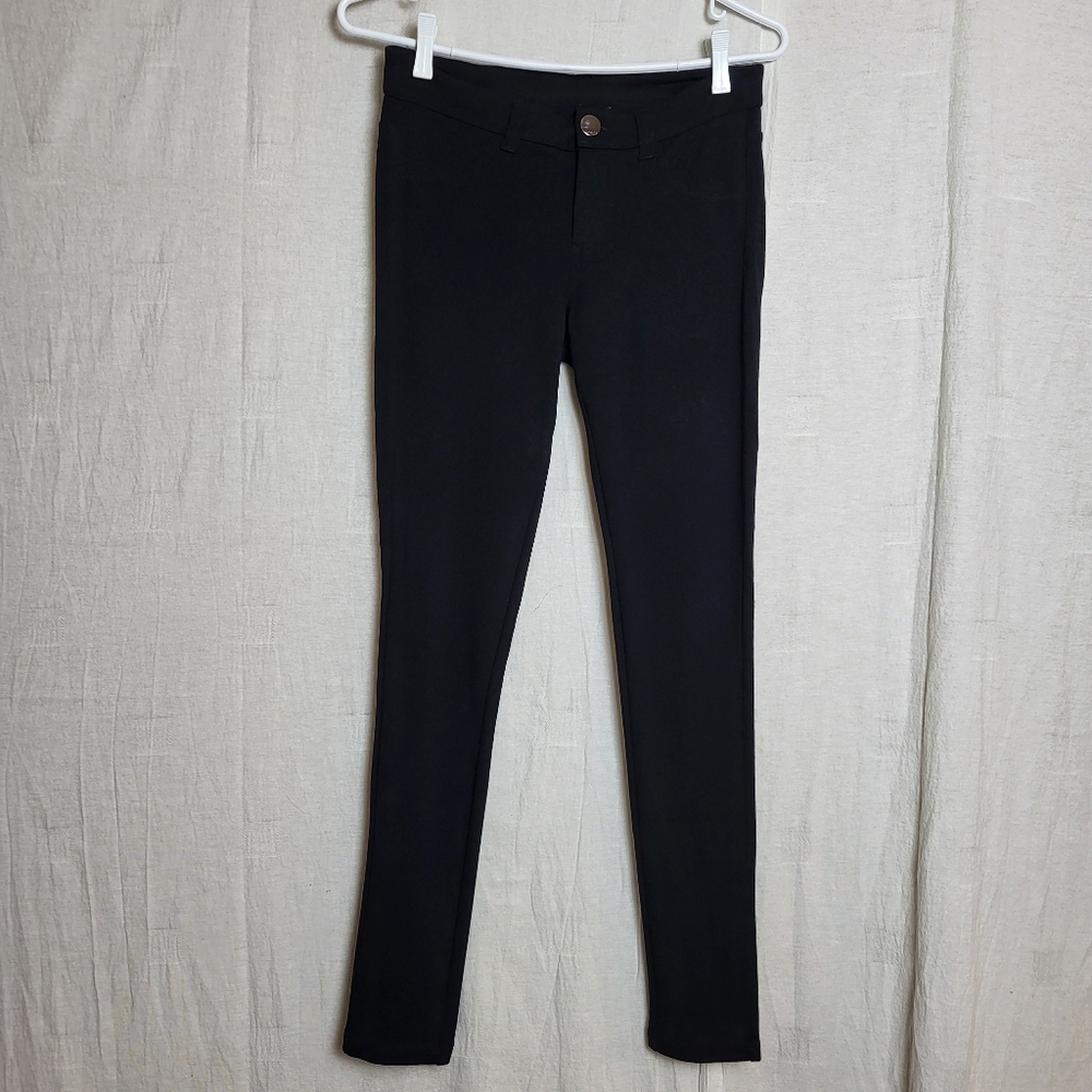Terranova Black Mid-Rise Skinny Stretchy Jeggings Minimalist Everyday Basics